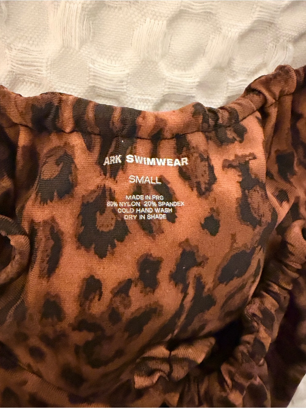 Leopard Print Tie-Side Bikini in Brown - Picture 13 of 13